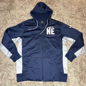 Nike Men's Blue and Gray Hooded Jacket